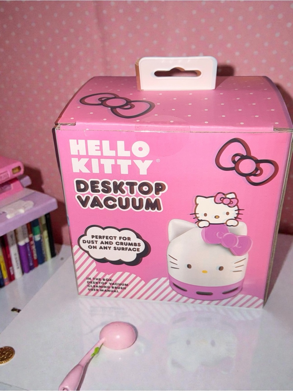 HELLO KITTY KITTY HEAD DESKTOP VACUUM SANRIO NIB - Picture 6 of 9